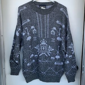 Men’s retro knit Asphalt sweater